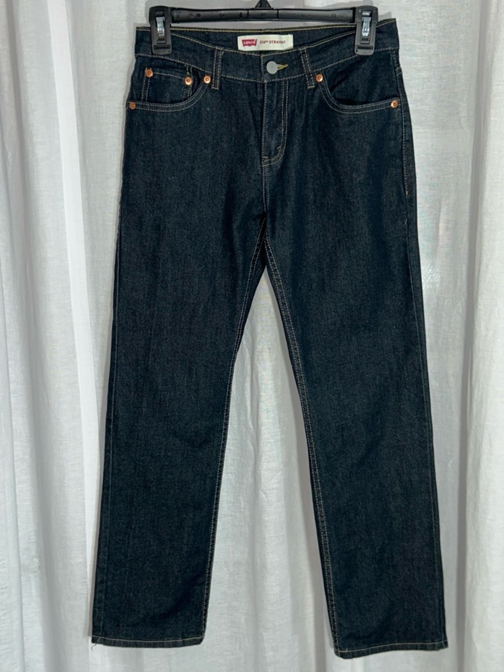 Levi's Kids Dark Wash Straight-Leg Jeans 27x27